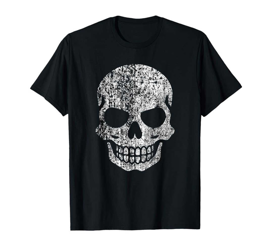 トップス vintage KMRii studs skull design tee Amazon.com: Vintage Distressed Faded Skull T-Shirt